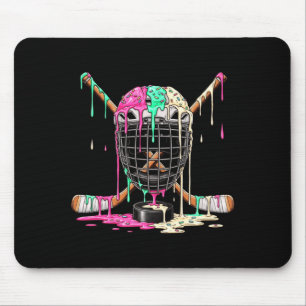 Hockeyspieler Eiscreme-Tropfen Jungen Kinder Eisho Mousepad