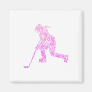 Hockeyspieler Eishockey Jugend Frauen Kinder Mädch Magnet