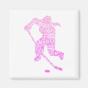 Hockeyspieler Eishockey Jugend Mädchen Frauen Kind Magnet