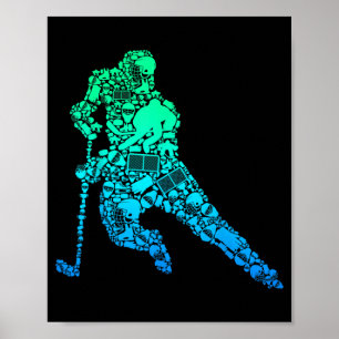 Hockeyspieler Eishockey Jugend Männer Kinder Junge Poster