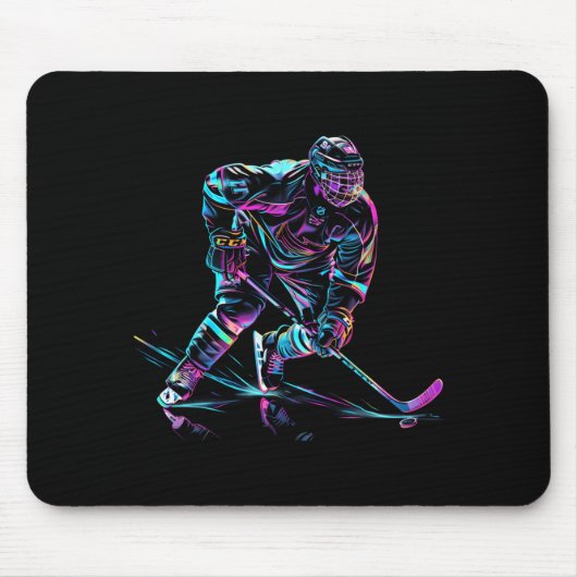 Hockeyspieler Eishockeyleistung Mousepad (Vorne)