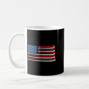Hockeyspieler Fan Eishockey Amerikanische Flagge 4 Kaffeetasse