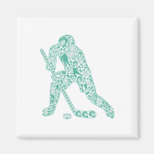 Hockeyspieler Fans Jugend Eishockey Liebhaber Männ Magnet
