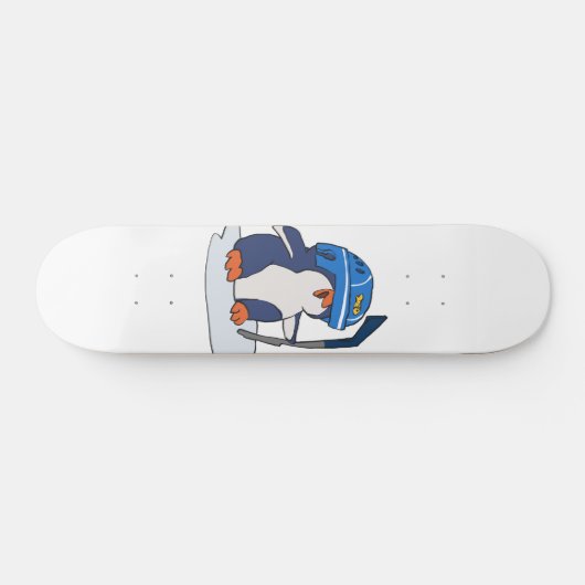 Hockeyspieler | Hintergrundfarbe auswählen Skateboard (Horizontal)