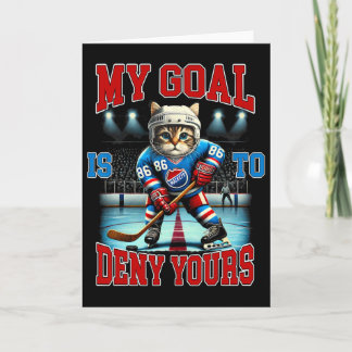 Hockeyspieler Hockey Katze Liebhaber Mein Ziel ist Karte