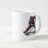 Hockeyspieler Jumbo Jumbo-Tasse (Vorderseite Rechts)