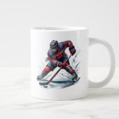 Hockeyspieler Jumbo Jumbo-Tasse (Rechts)
