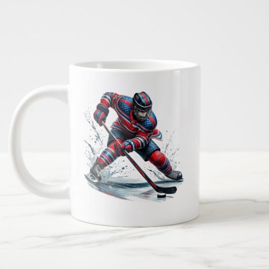 Hockeyspieler Jumbo Jumbo-Tasse (Links)
