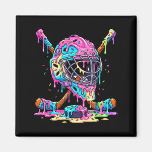 Hockeyspieler Jungen Kinder Eishockey tropfendes E Magnet