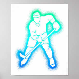 Hockeyspieler Kinder Männer Jungen Eishockey Poster