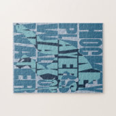 Hockeyspieler laufen auf Wasser Puzzle (Horizontal)