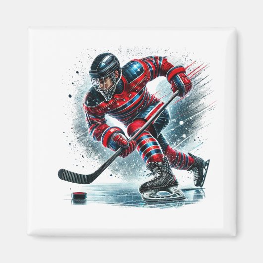 Hockeyspieler Magnet (Vorne)