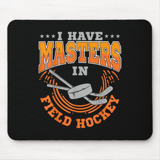 Hockeyspieler Masters Sweeper Torwart Tee Mousepad (Vorne)