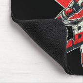 Hockeyspieler mit erhobenen Ellenbogen Maple Leaf Mousepad (Ecke)