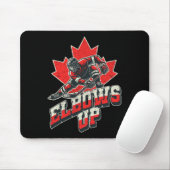 Hockeyspieler mit erhobenen Ellenbogen Maple Leaf Mousepad (Mit Mouse)