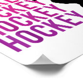 Hockeyspieler mit Hockeyschläger_3 Poster (Ecke)