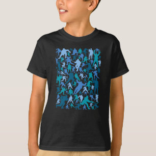 Hockeyspieler-Muster T-Shirt