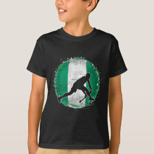 Hockeyspieler Nigeria Nigerianische Flagge Nigeria T-Shirt