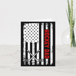 Hockeyspieler Papa Vatertag Hockey-Vater USA-Flagg Karte