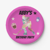 Hockeyspieler Pappteller (Vorderseite)