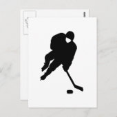 Hockeyspieler Postkarte (Vorne/Hinten)