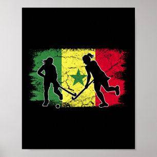 Hockeyspieler senegalesische Flagge Senegal _1 Poster
