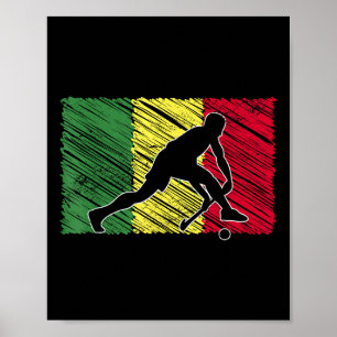 Hockeyspieler senegalesische Flagge Senegal Poster