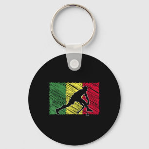 Hockeyspieler senegalesische Flagge Senegal Schlüsselanhänger