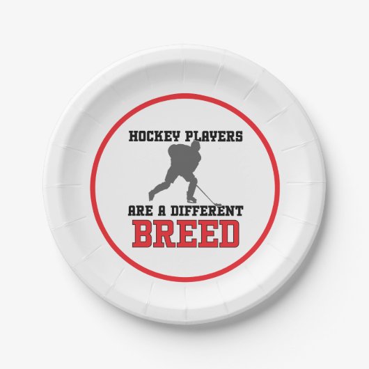 Hockeyspieler sind eine andere Rasse Pappteller (Vorderseite)