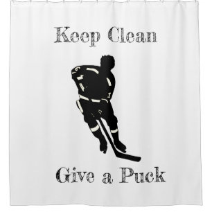 Hockeyspieler Sportdesign Duschvorhang