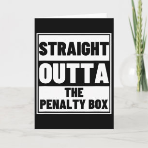 Hockeyspieler Straight Outta Penalty Box Lustiges Karte