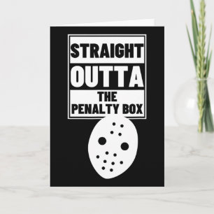 Hockeyspieler Straight Outta Strafbank Lustiges Ei Karte