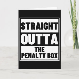 Hockeyspieler Straight Outta Strafbank Lustiges Ei Karte