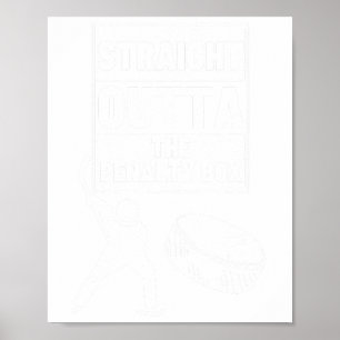Hockeyspieler Straight Outta Strafbank Lustiges Ei Poster