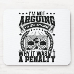 Hockeyspieler streitet lustigen Eishockeywitz Sark Mousepad