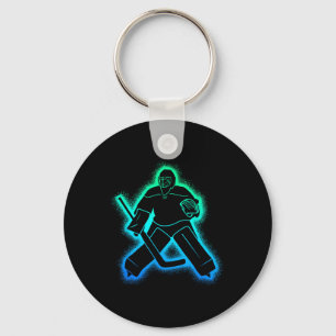 Hockeyspieler Torwart Männer Jungen Eishockey Torh Schlüsselanhänger