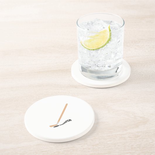 HockeySwoosh Sandstein Untersetzer (Seite)