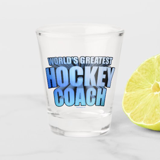 Hockeytrainer der Welt Schnapsglas (Vorderseite)