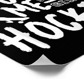 Hockeytrainer Mädchen Poster (Ecke)