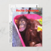 Hockie Orangutan - ein Mädchen mit besonderen Bedü Postkarte (Vorne/Hinten)