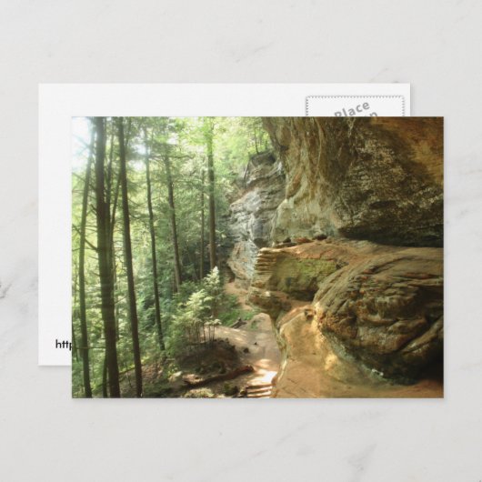 Hocking Hill's Cliff Postkarte (Vorne/Hinten)
