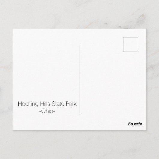 Hocking Hills Ohio Postkarte (Rückseite)