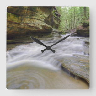 Hocking Hills Ohio Quadratische Wanduhr