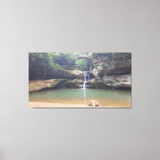 Hocking Hills Old Man's Cave Upper Falls Picture Leinwanddruck (Vorderseite)