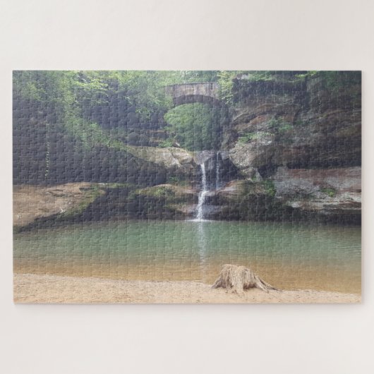 Hocking Hills on Old Man's Cave Trail Upper Falls Puzzle (Horizontal)