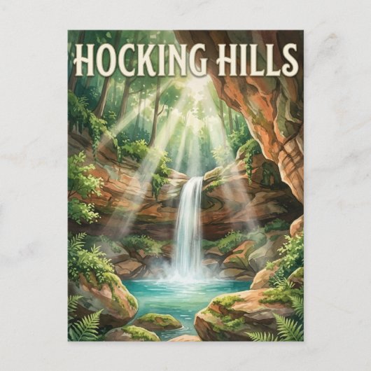 Hocking Hills Postkarte (Vorderseite)