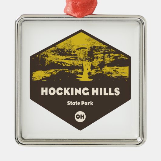 Hocking Hills Staat Park, Ohio Ornament Aus Metall (Vorne)