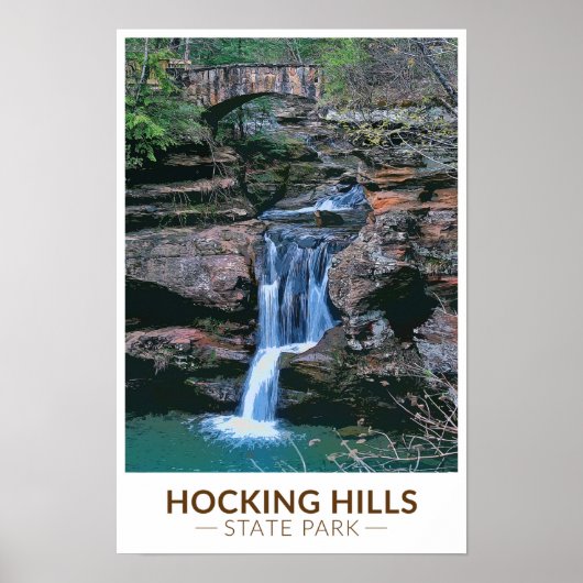 Hocking Hills State Park Ohio Kunst Poster (Vorne)