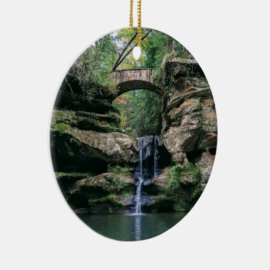 Hocking Hills Upper Falls Keramik Ornament (Rechts)