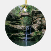 Hocking Hills Upper Falls Keramik Ornament (Vorne)